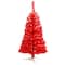 3ft. Pre-Lit Red Artificial Christmas Tree, Warm White LED Lights